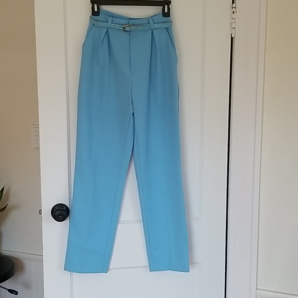 Vintage pastel blue dress pants